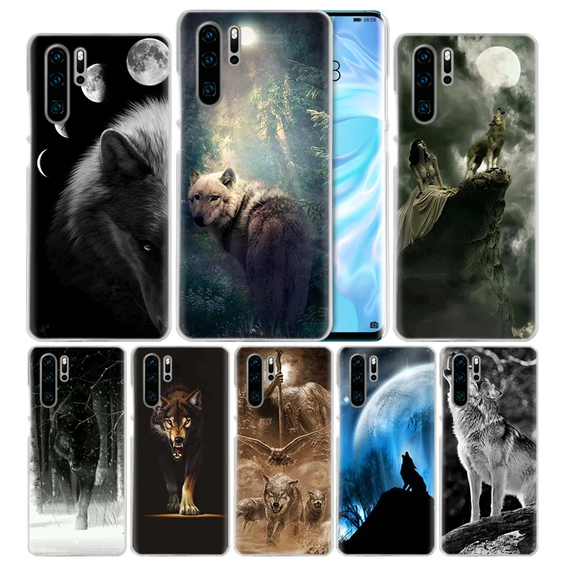Волк Луна Чехол для huawei P20 P30 P Smart Nova 4 3i P10 P9 P8 Коврики 10 20 lite Pro Mini жесткий чехол для телефона pc Coque