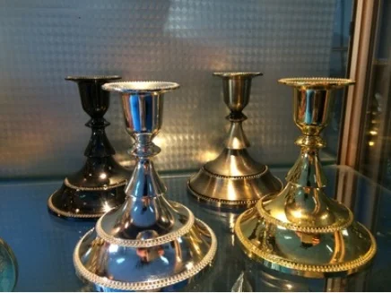 

1 arm 12cm height 4 colors (silver gold black bronze ) european style metal candle holder for home bar wedding decoration