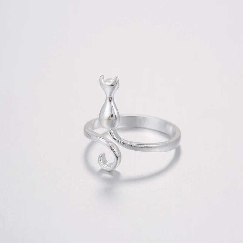 Oly2u Новый гальваническим Kitty Cat Кольца для Для женщин и мужчин Jewelry красивый палец