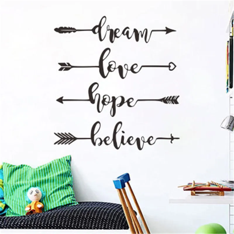 Мечта любви надеюсь верно Вдохновляющие строительные элементы декор для детской
