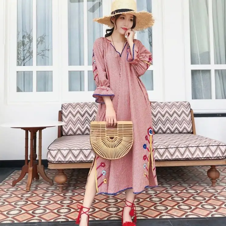 Элегантное асимметричное женское платье макси в стиле бохо винтажное пляжное с