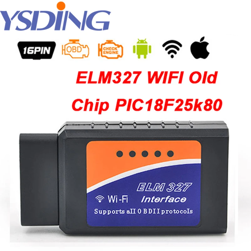 Elm327 V1.5 WI-FI OBD2 PIC18F25K80 чип код ридер ELM 327 OBDII диагностический инструмент