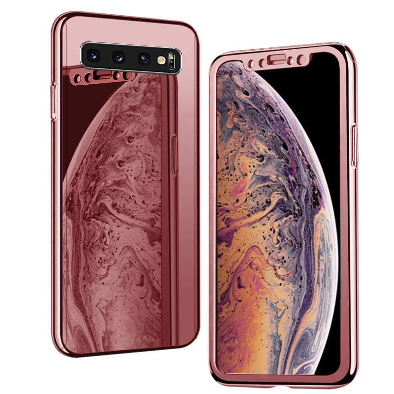 YueTuo Coque cover Case For Samsung galaxy S10 PLus lite S10Lite Plating Mirror Phone Luxury 360 all-inclusive drop covers