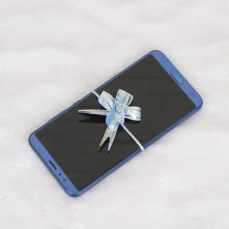 light blue 500 шт Упаковка рождественского подарка Ленточные бантики декоративные праздничные ленты вытягивания цветка украшения дома DIY ленты вытягивания цветка - Цвет: light blue