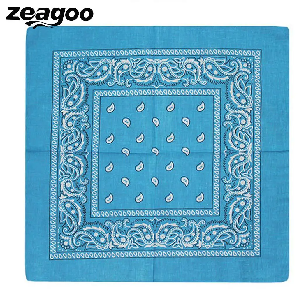Zeagoo 1 шт. унисекс хип хоп черный Пейсли Бандана головной убор повязка шарф для