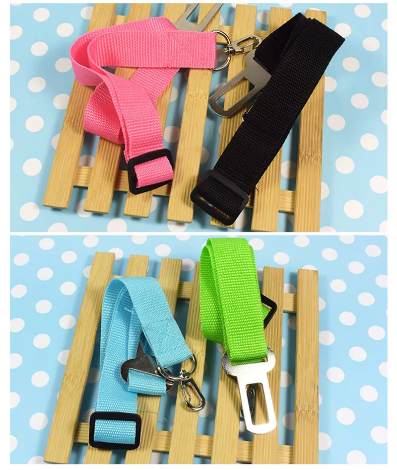 Vehicle Car Pet Dog Seat Belt Puppy Car Seatbelt Harness Lead Clip Pet Dog Supplies Safety Lever Auto Traction Products