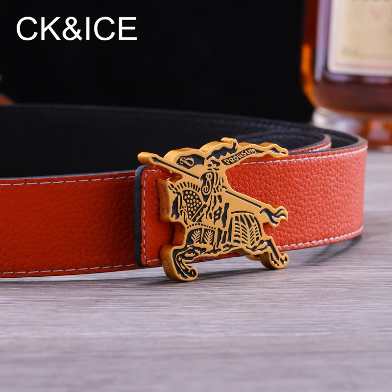 CK & ICE мужской и женский роскошный брендовый ремень 2018 из воловьей кожи ремни