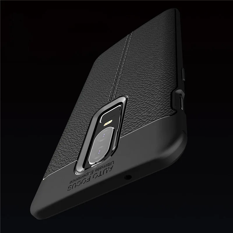 Для Oneplus 6 Чехол углеродного волокна Текстура Мягкий силиконовый чехол для One Plus