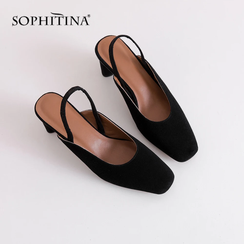 SOPHITINA/Стильные модные летние туфли 2019г. Женские босоножки из натуральной замша с