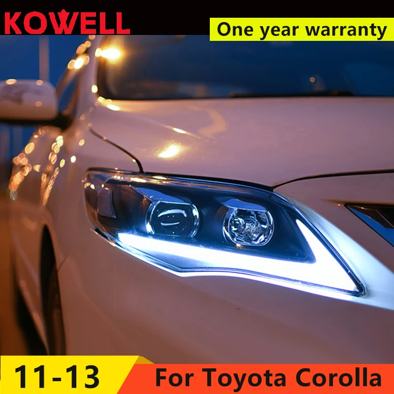 Автомобильный Стайлинг KOWELL фары для Toyota Corolla 2011 2013 СВЕТОДИОДНЫЙ DRL биксеноновый