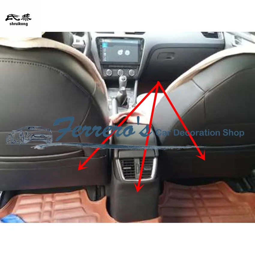 3 шт./лот для SKODA Fabia 2015 2017 аксессуары автомобиля из искусственной кожи защитная