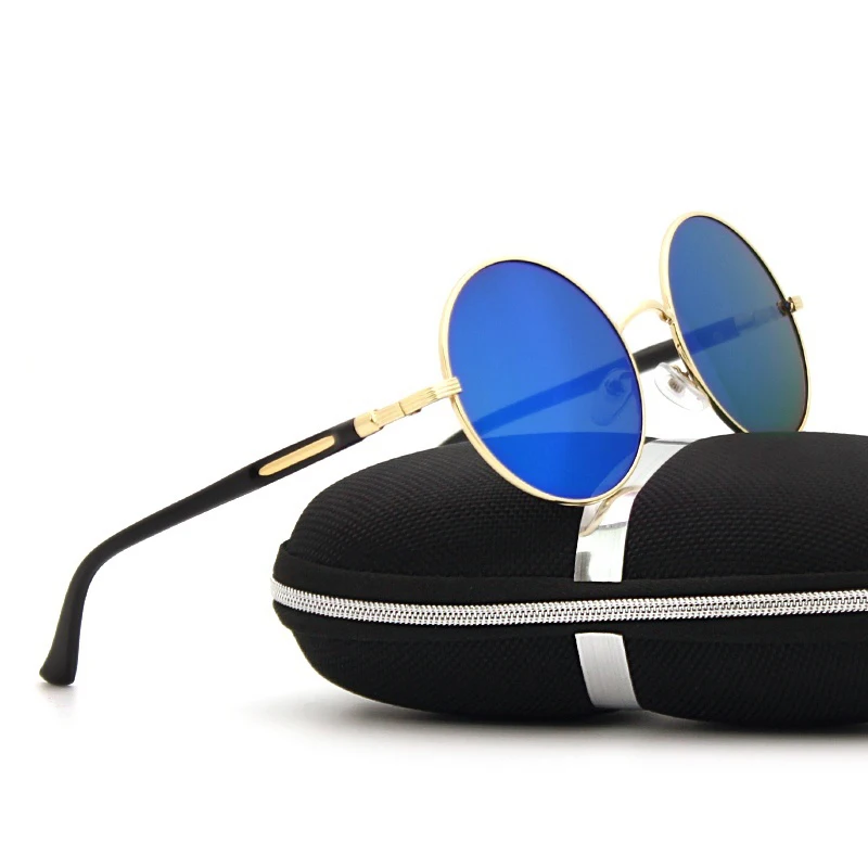 SAYLAYO Vintage Steampunk Sunglasses Round Retro Metal Steam Punk For Women Men Coating Sun Glasses Oculos De Sol Feminino | Аксессуары