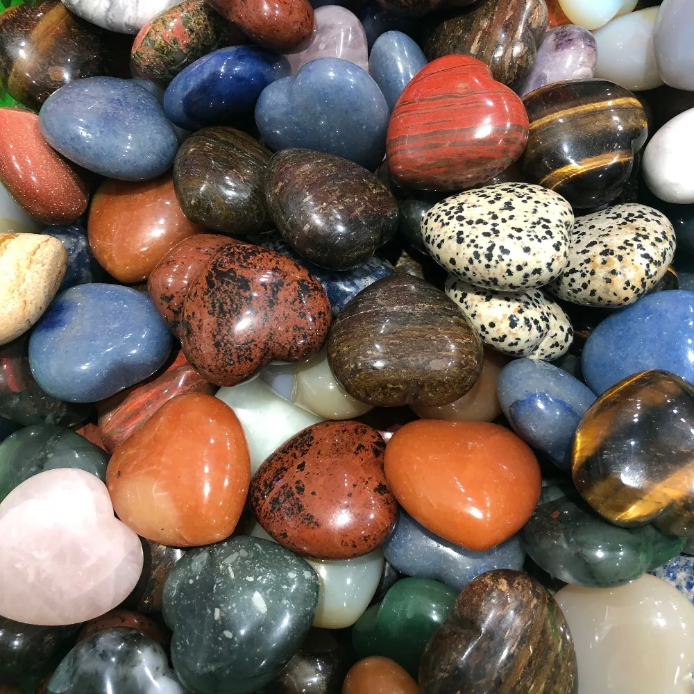 4 шт натуральный любовь Кварц сердце ручной работы резной драгоценный камень