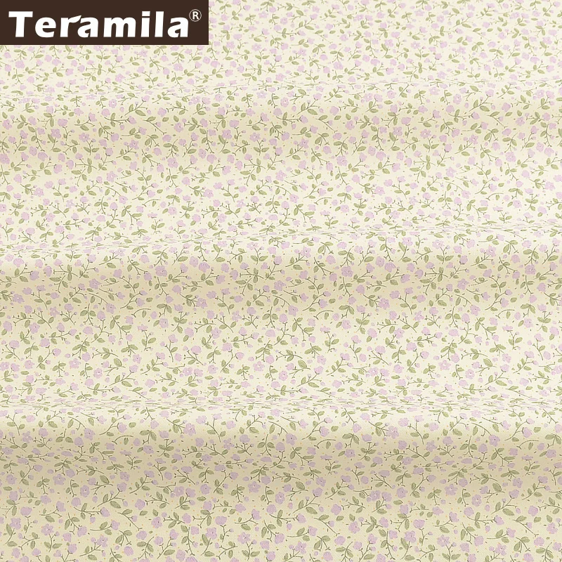 Teramila хлопок Flroal ткань Tecido шитье лоскутное Tela DIY Ручная работа Tissus Au метр платье простыня детская одежда одеяла