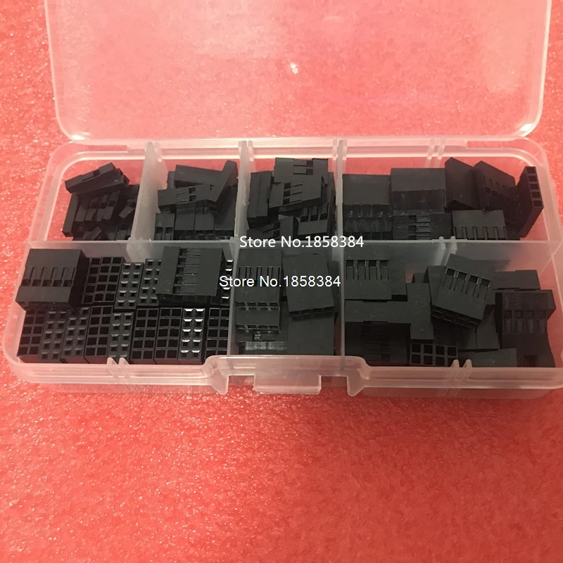 125 шт. набор Dupont с коробкой 1P/2P/3P/4P/5P/6P/2*2/2*3/2*4/ 2*5 контактный корпус пластиковая