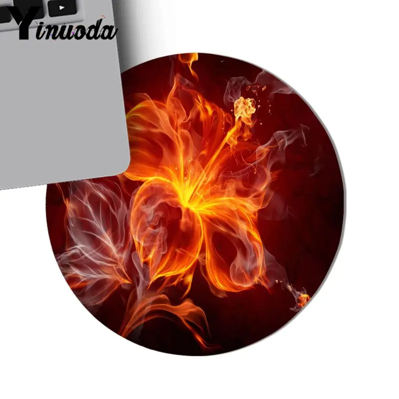 22x22cm Yinuoda дизайн Огненный Цветок гитара коврик для мыши игровая мышь колодки Аниме Коврик для мыши и клавиатура Коврик Настольный Коврик Противоскользящий коврик для мыши - Цвет: 22x22cm