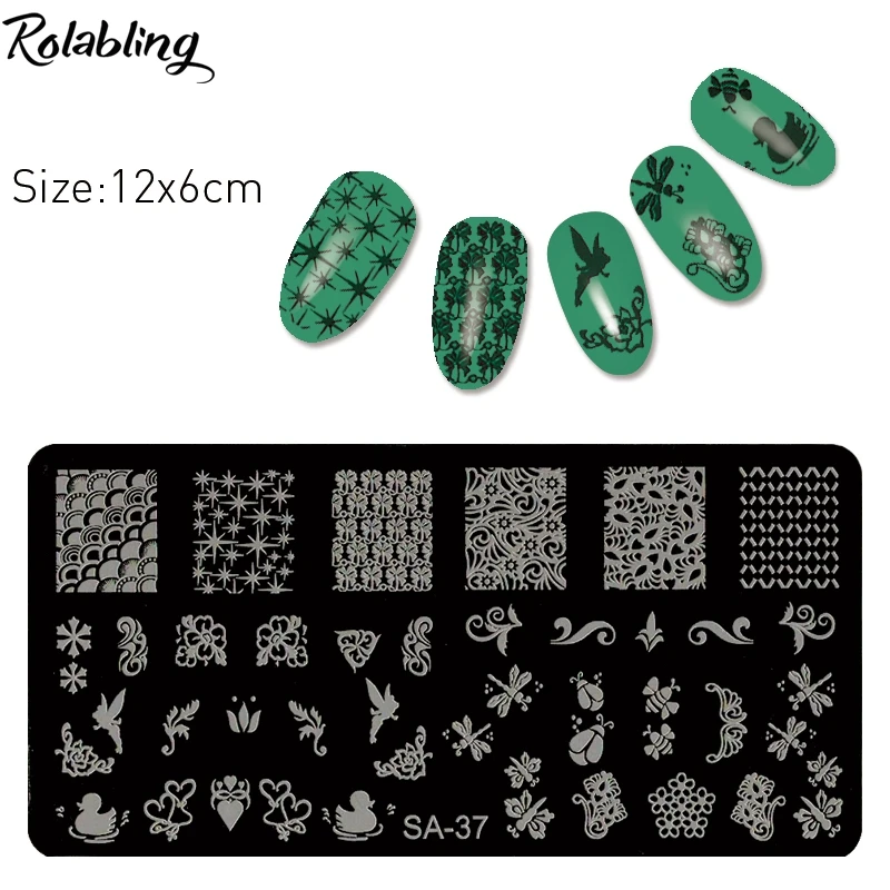 1 шт. трафареты для стемпинга ногтей с мультяшным рисунком|template tool|stamping templateimage plate
