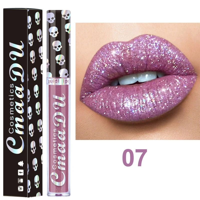 Новый блеск для губ Beauty Gliter металлический макияж Мерцающая губная помада стойкая