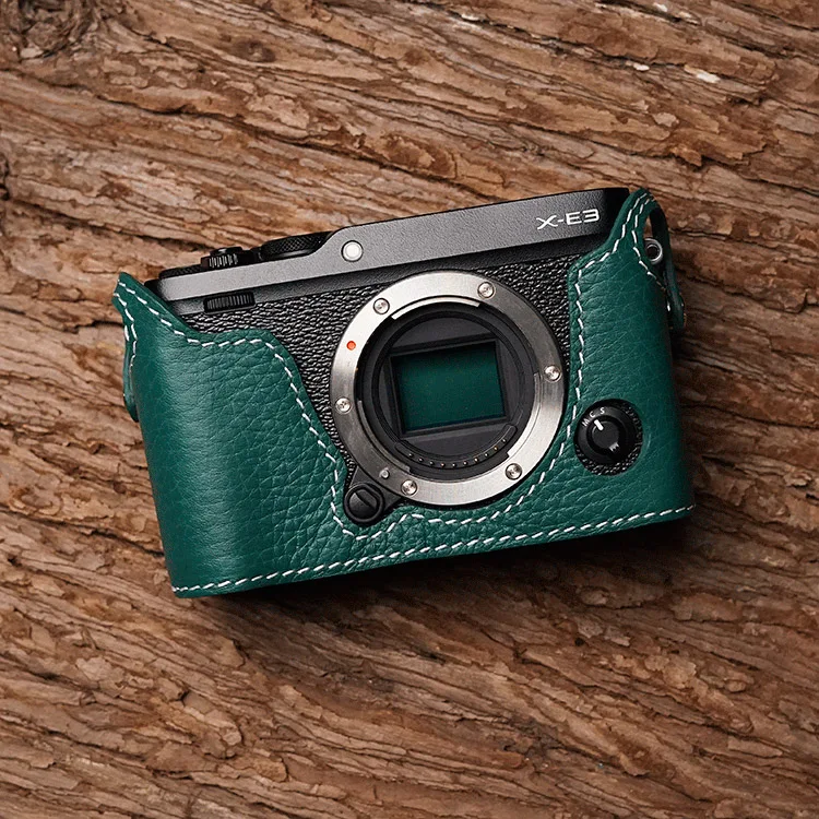 Чехол для камеры Fuji X E3 XE3 из натуральной кожи ручной работы с изображением