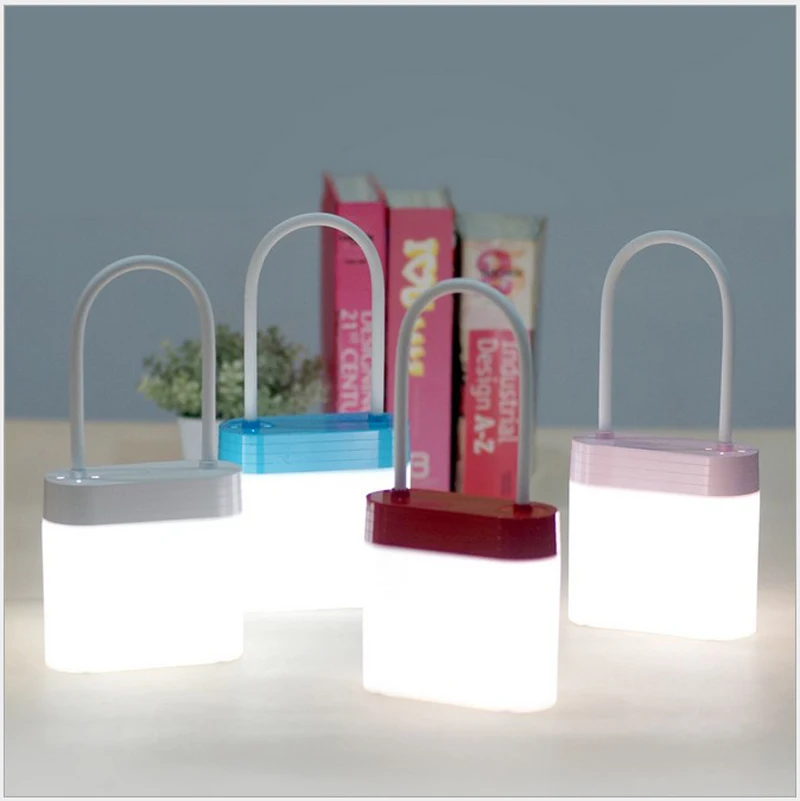 

3 in 1 Creative Padlock Desk Table Lamp Pen Coin Storage Holder Box USB Beside Portable Outdoor Travel Camping LED Night Light