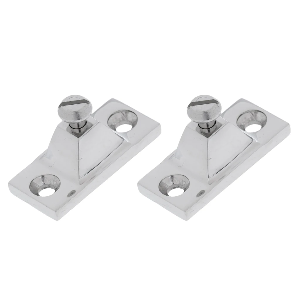 

2 Pieces Stainless Side Mount Deck Hinge Boat Bimini Top Fitting Hardware