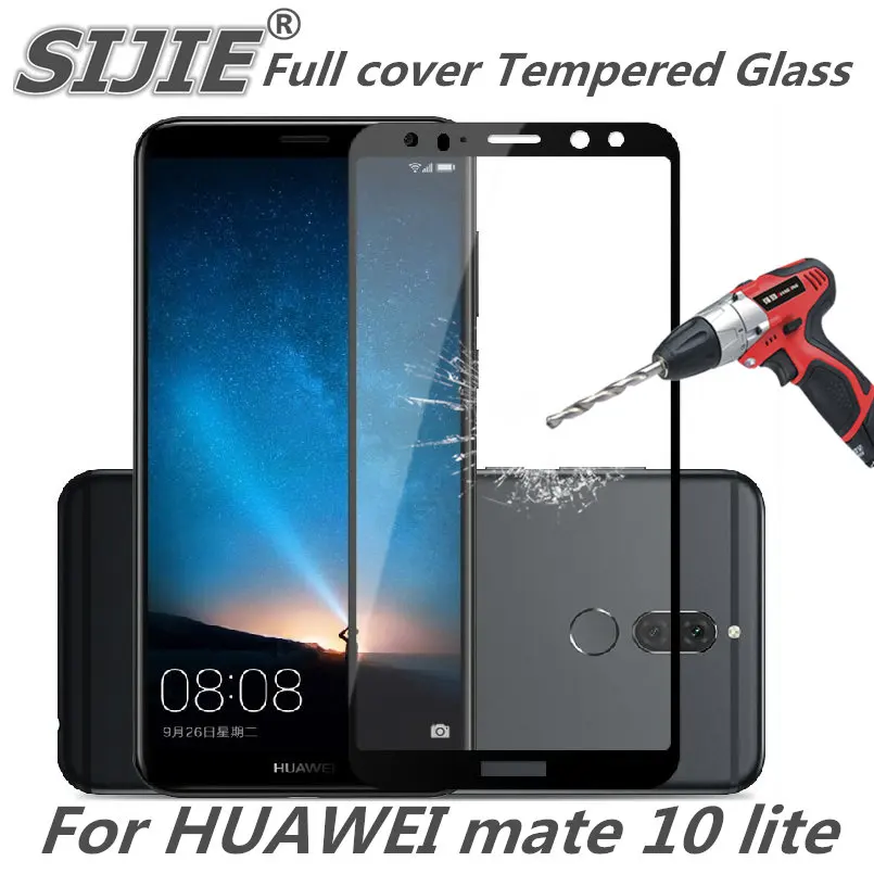 Полное покрытие закаленное стекло для HUAWEI mate 10 lite mate10lite экран защитный чехол