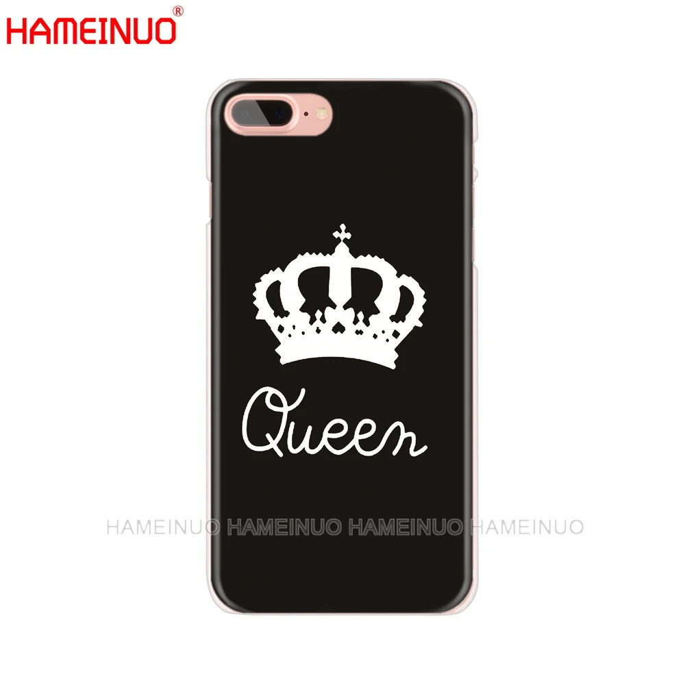 HAMEINUO король и королева Корона чехол для мобильного телефона iphone X 8 7 6 4 4s 5 5s SE 5c 6s