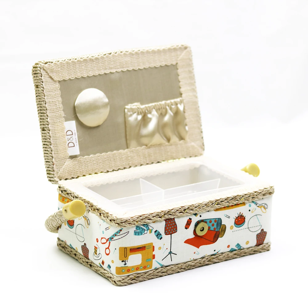 D & корзина для хранения швейных изделий из хлопковой ткани коробка шитья