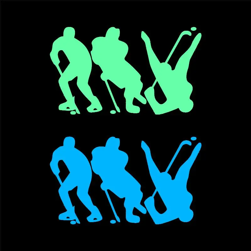 Наклейки для хоккейных игроков светящиеся в темноте виниловые наклейки на стену