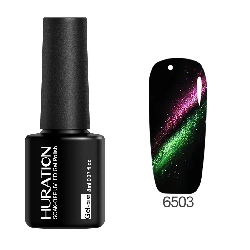 Huration Сияющий магнит 5D глаза кошки гель лак для ногтей длительный УФ Температура