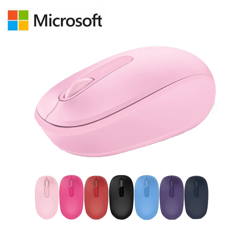 Microsoft 1850 беспроводная мышь 2 4 ГГц портативная Студенческая мини розовая