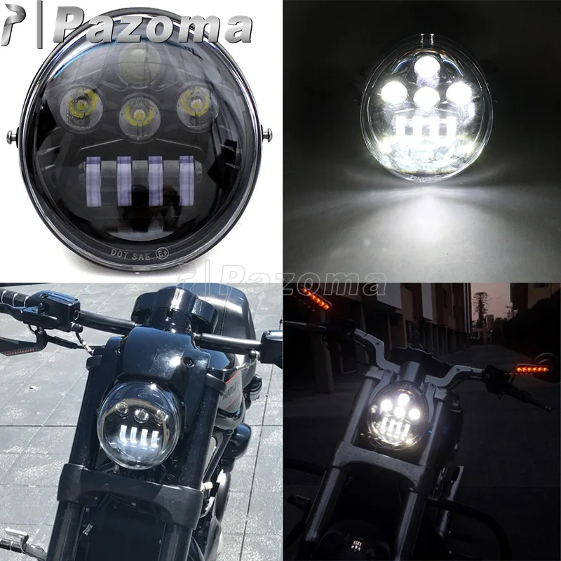 

10-30 в Алюминиевая СВЕТОДИОДНАЯ фара для мотоцикла 60 Вт проектор точечный угол глаз DRL фара для Harley V-Rod VRSC VRSCA VRSCB VRSCF VRSCSE