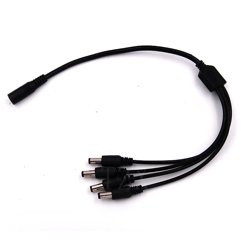 1 шт. портативный 5 5x2 мм кабель питания постоянного тока гнездо до 4 штекер