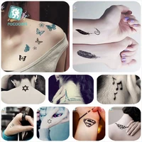 mixed 25 classical small tattoo designs arabic numerals tower butterfly tatoo waterproof fake body temporary tattoos sticker