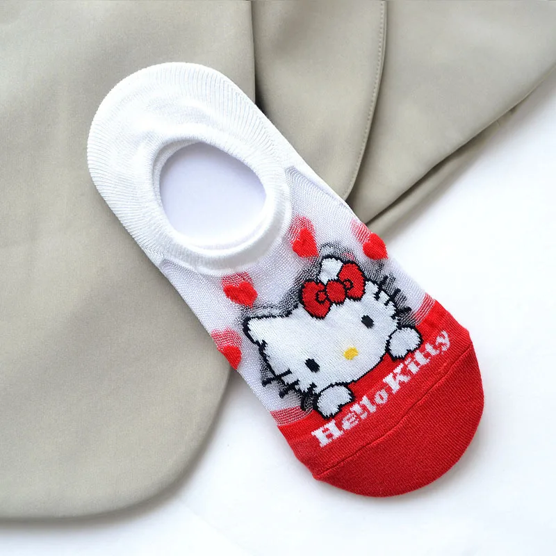 Японские носки с героями мультфильмов, прозрачные милые носки, gudetama my melody pompurin, носки с лягушкой, кавайные носки, 10 пар/лот