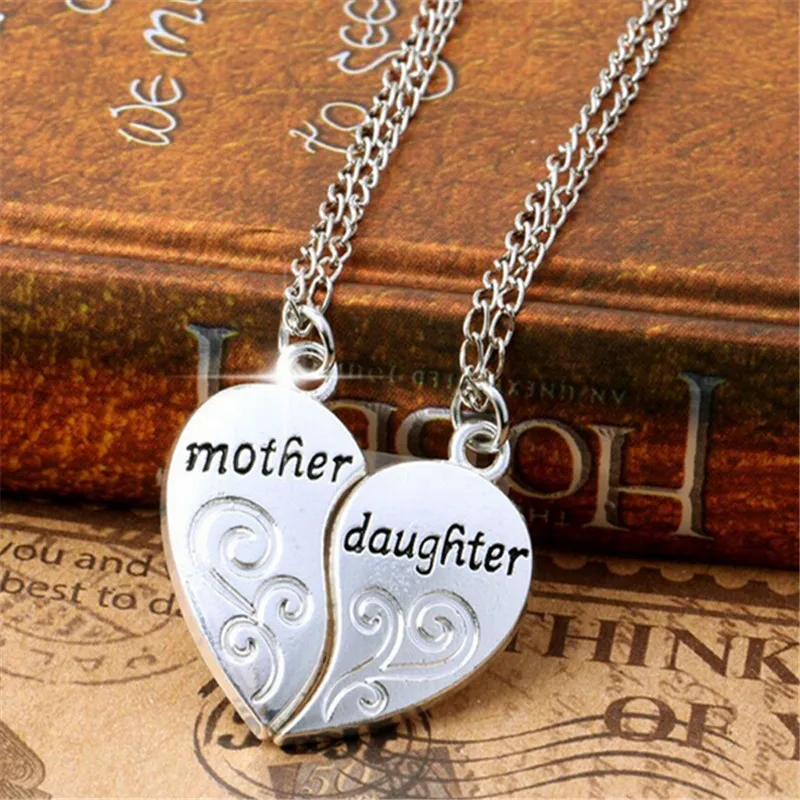 Модный комплект из 2 предметов посеребренное ожерелье для мамы и дочки