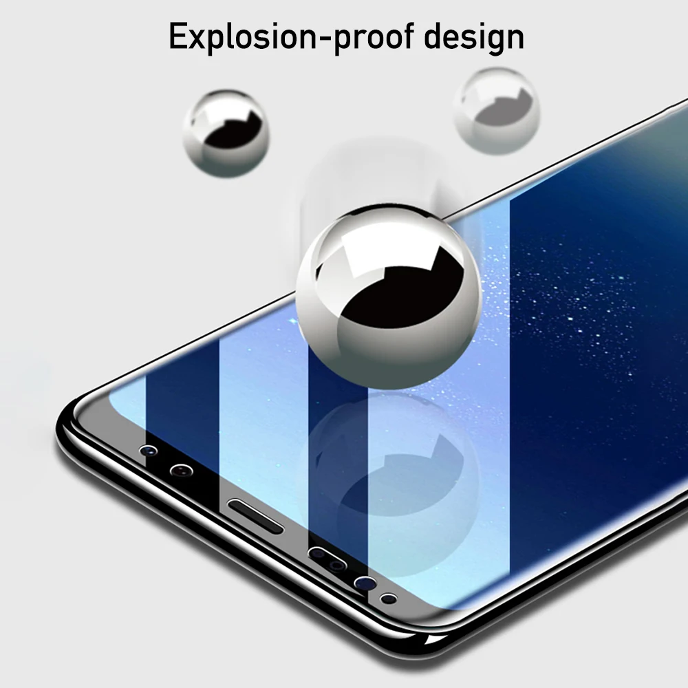Закаленное стекло пленка для samsung Galaxy S7 A6 A8 Plus 2018 протектор экрана изогнутая