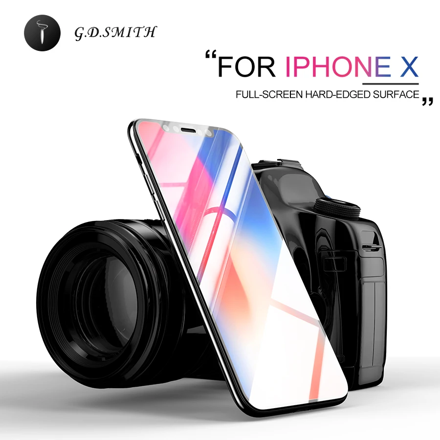 G. D. SMITH полное покрытие 3D закаленное стекло экран протектор для iPhone x/xr защитное