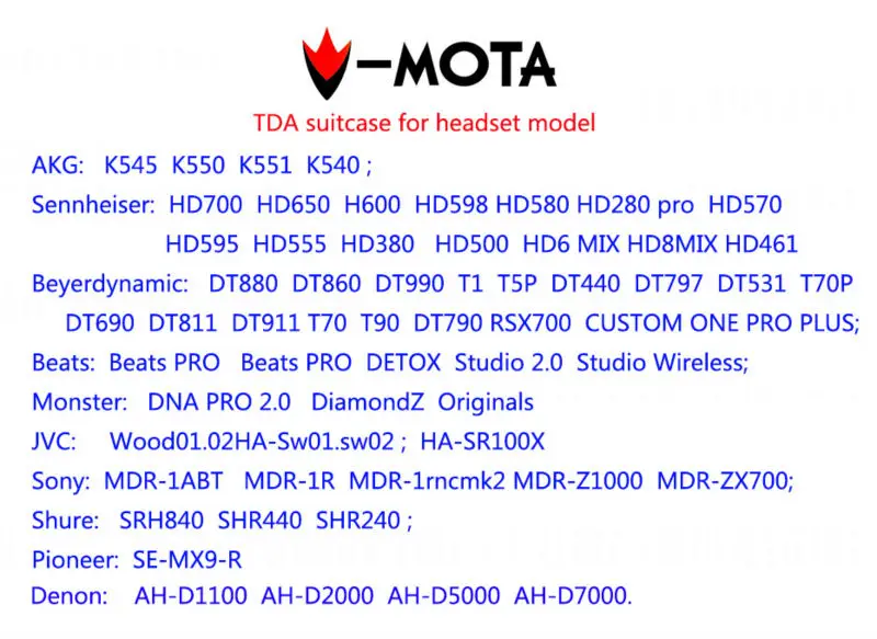 V MOTA TDA чехол для наушников Sennheiser HD700 HD650 HD600 HD580 HD558 HD545 HD565 HD598 hd518 HD гарнитура