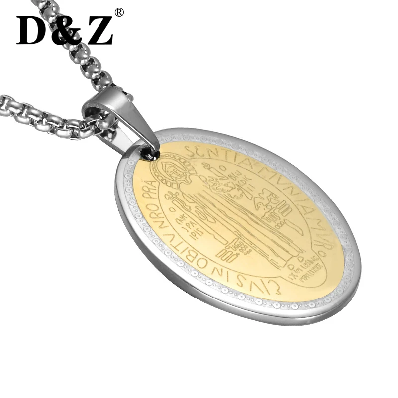 D & Z религиозный с Девой Марией ожерелье серебряная цепь нержавеющая сталь наша