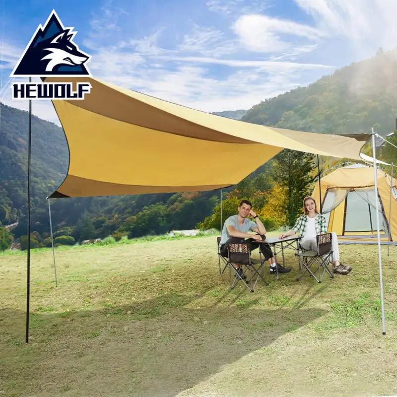 Палатка Hewolf с серебряным покрытием навес от УФ излучения для пикника пляжа 10
