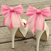 150pcs wedding shoe decoration bow bridal shoe bow organza shoe bow