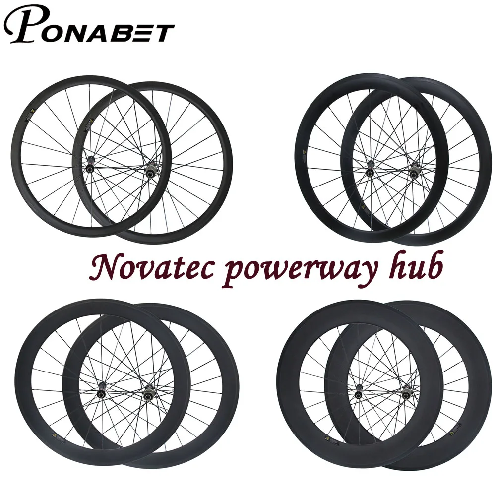 Углеродные колеса Novatec Powerway super light hub T700 38/50/60/88 мм клинчерная/трубчатая китайская