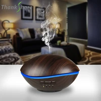 thankshare 500ml air ultrasonic humidifier essential oil diffuser wood whale difusor atomizer air mist maker for home office