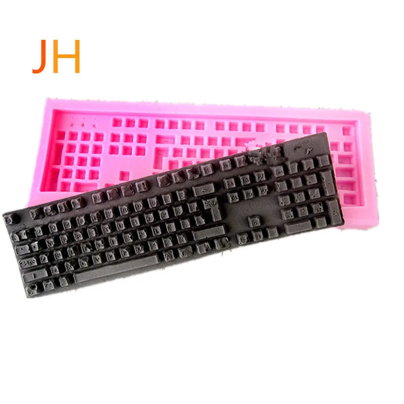 Клавиатура шоколадная форма силиконовая DIY ручной работы креативная флип сахар