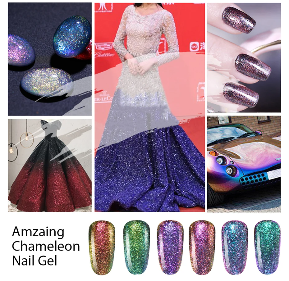 Elite99 7 мл Гель-лак Хамелеон Bling color Nail Art Полупостоянный Гель-лак праймер ногтей Маникюр УФ лампа Гель-лак для ногтей