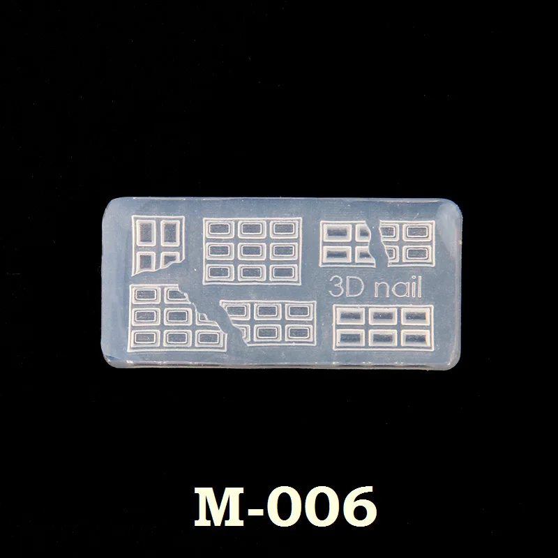 M 006 Красивая 1 шт. силиконовая форма для дизайна ногтей, 27 дизайнов, прочная 3D стерео кристальная резная форма, Хрустальная пудра, резной инструмент для дизайна ногтей - Цвет: M 006