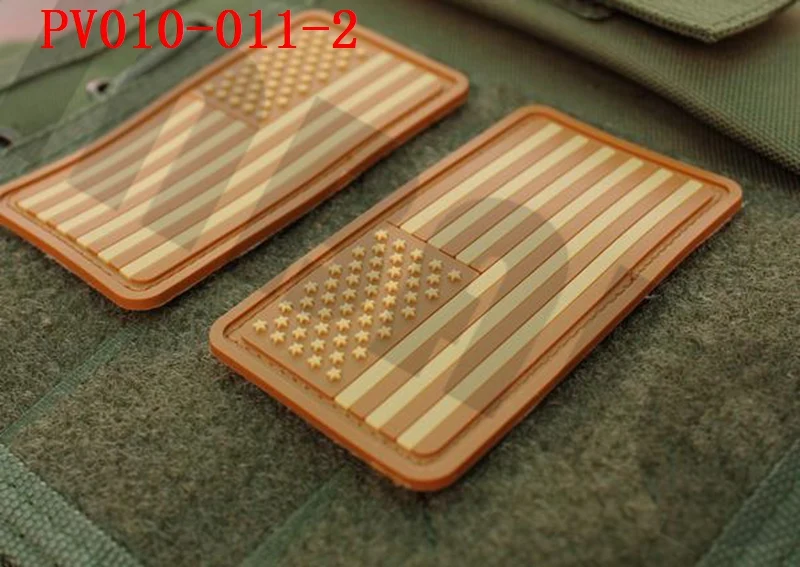 3D ПВХ патч 2* шт США американский флаг Резиновый патч