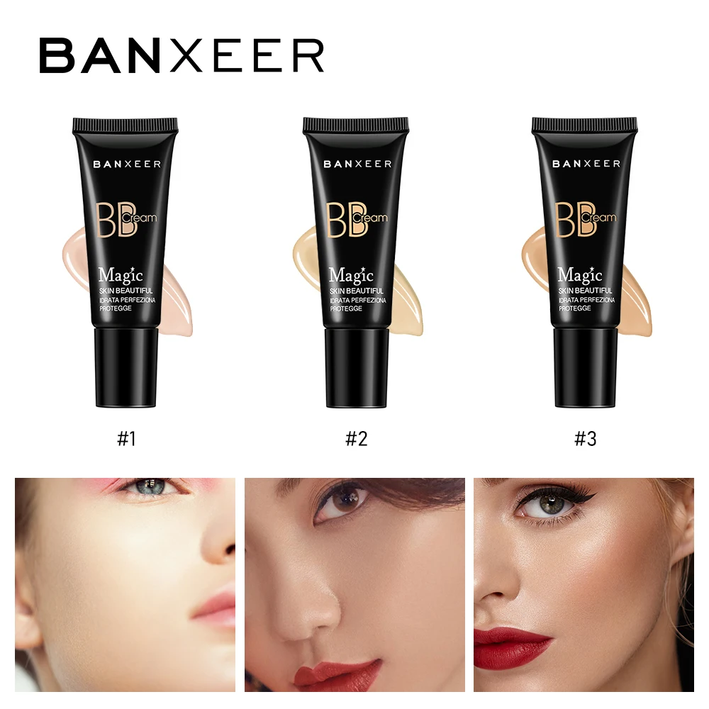 BANXEER легкий BB крем 3 цвета стойкий увлажняющий консилер эффект телесного цвета основа для макияжа мгновенное Впитывающее масло покрытие