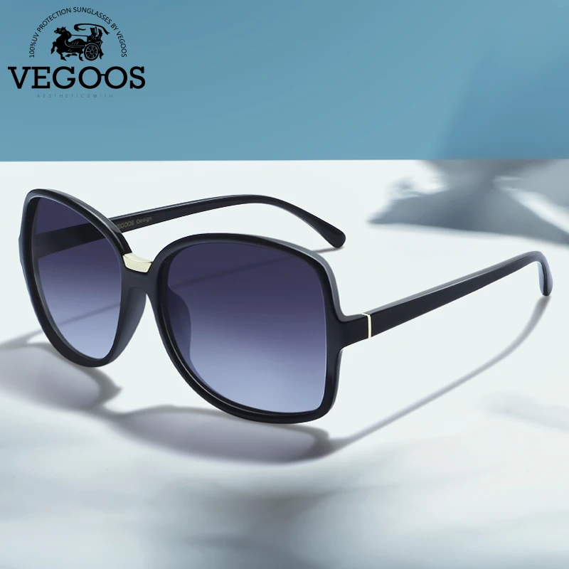 Женские солнцезащитные очки VEGOOS большие поляризационные с защитой от
